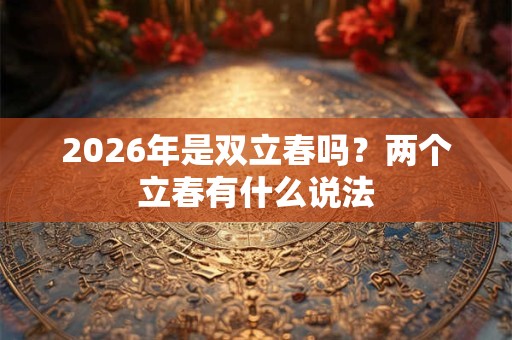 2026年是双立春吗?两个立春有什么说法 2026年是双立春吗?两个立春有什么说法