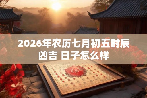2026年农历七月初五时辰凶吉 日子怎么样 2026年农历七月初五时辰凶吉 日子怎么样