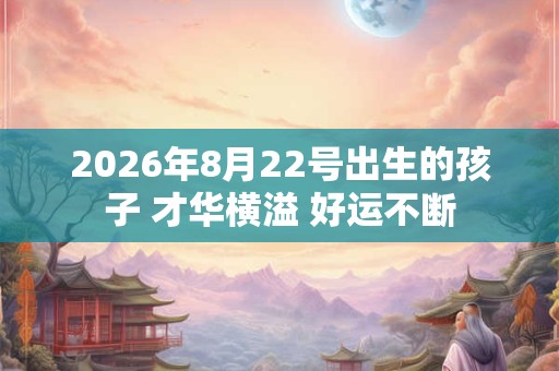 2026年8月22号出生的孩子 才华横溢 好运不断 2026年8月22号出生的孩子 才华横溢 好运不断