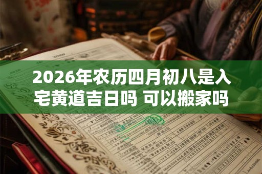 2026年农历四月初八是入宅黄道吉日吗 可以搬家吗