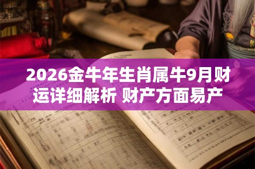 2026金牛年生肖属牛9月财运详细解析 财产方面易产生纠纷