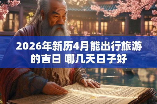 2026年新历4月能出行旅游的吉日 哪几天日子好 2026年新历4月能出行旅游的吉日 哪几天日子好