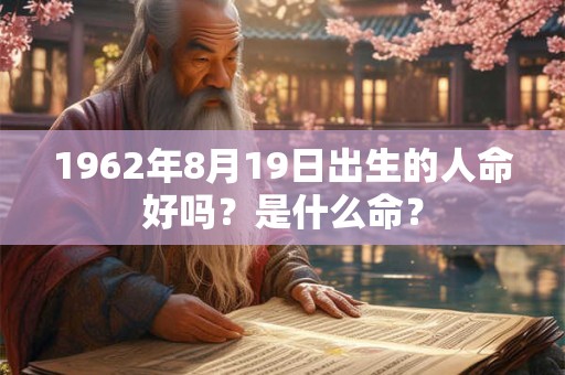 1962年8月19日出生的人命好吗？是什么命？