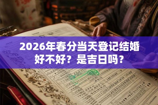 2026年春分当天登记结婚好不好?是吉日吗? 2026年春分当天登记结婚好不好?是吉日吗?