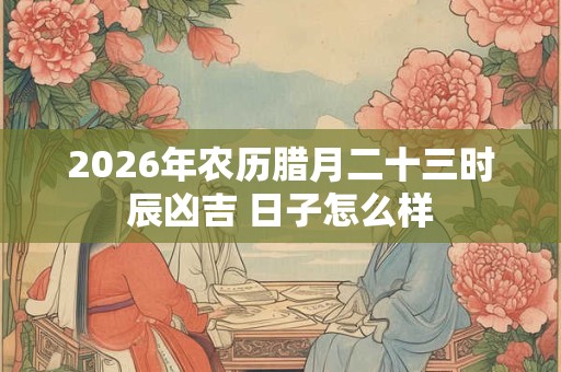 2026年农历腊月二十三时辰凶吉 日子怎么样 2026年农历腊月二十三时辰凶吉 日子怎么样