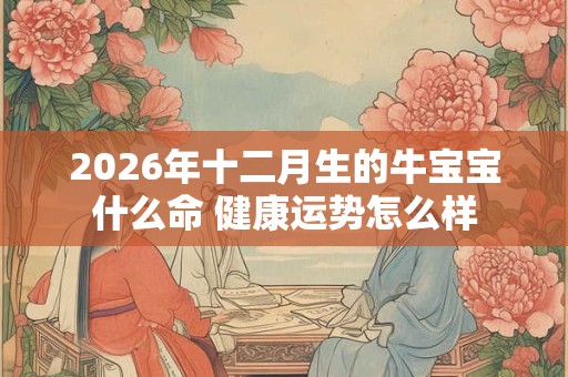 2026年十二月生的牛宝宝什么命 健康运势怎么样