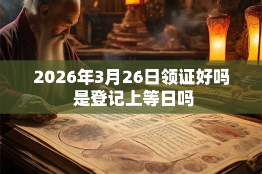 2026年3月26日领证好吗 是登记上等日吗 2026年3月26日领证好吗 是登记上等日吗