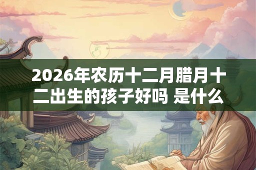 2026年农历十二月腊月十二出生的孩子好吗 是什么命