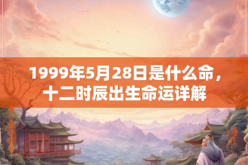 1999年5月28日是什么命,十二时辰出生命运详解 1999年5月28日是什么命,十二时辰出生命运详解