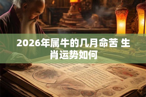 2026年属牛的几月命苦 生肖运势如何 2026年属牛的几月命苦 生肖运势如何