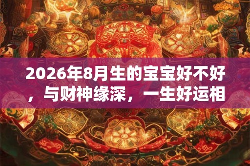 2026年8月生的宝宝好不好，与财神缘深，一生好运相伴