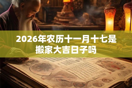 2026年农历十一月十七是搬家大吉日子吗 2026年农历十一月十七是搬家大吉日子吗