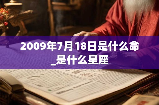2009年7月18日是什么命_是什么星座