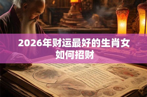 2026年财运最好的生肖女 如何招财