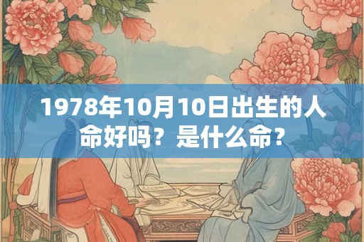 1978年10月10日出生的人命好吗？是什么命？