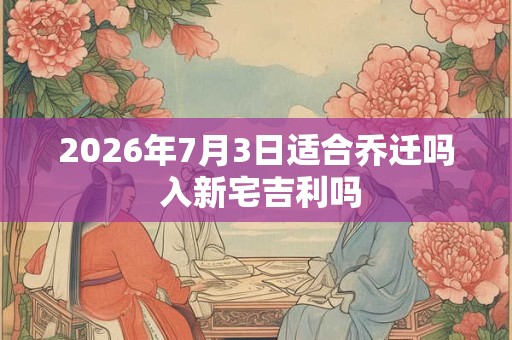 2026年7月3日适合乔迁吗 入新宅吉利吗 2026年7月3日适合乔迁吗 入新宅吉利吗