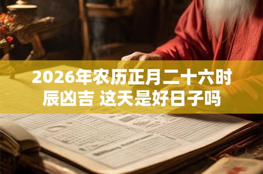 2026年农历正月二十六时辰凶吉 这天是好日子吗 2026年农历正月二十六时辰凶吉 这天是好日子吗