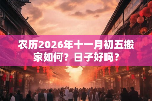 农历2026年十一月初五搬家如何?日子好吗? 农历2026年十一月初五搬家如何?日子好吗?