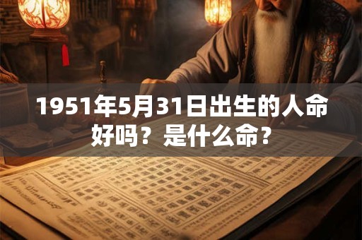 1951年5月31日出生的人命好吗？是什么命？