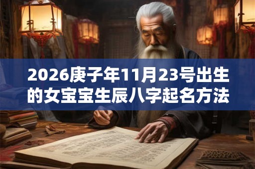 2026庚子年11月23号出生的女宝宝生辰八字起名方法