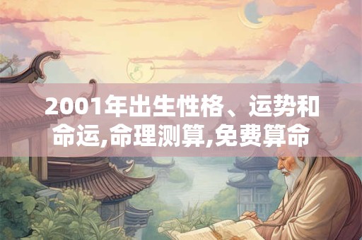 2001年出生性格、运势和命运,命理测算,免费算命
