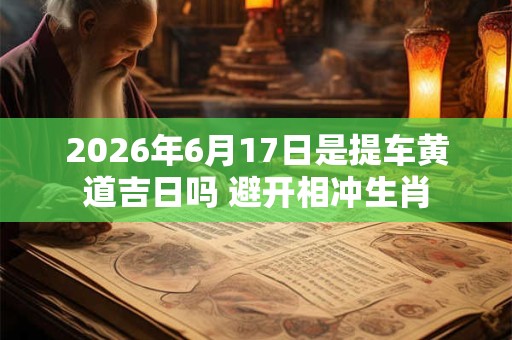 2026年6月17日是提车黄道吉日吗 避开相冲生肖 2026年6月17日是提车黄道吉日吗 避开相冲生肖
