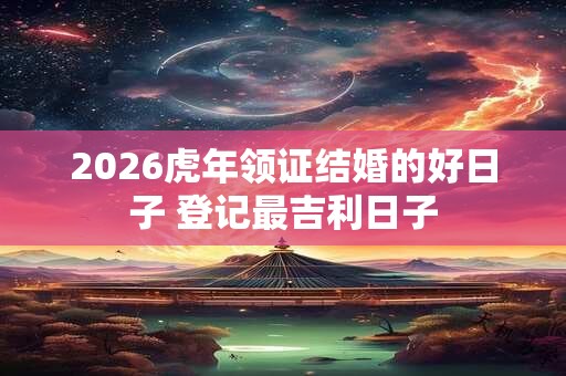 2026虎年领证结婚的好日子 登记最吉利日子 2026虎年领证结婚的好日子 登记最吉利日子