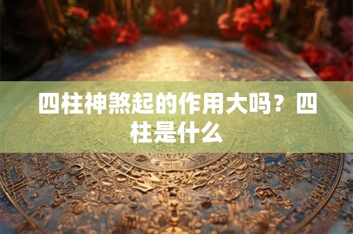 四柱神煞起的作用大吗?四柱是什么 四柱神煞起的作用大吗?四柱是什么