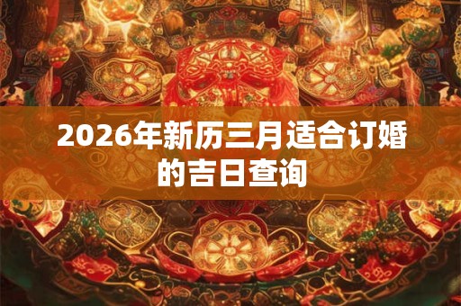 2026年新历三月适合订婚的吉日查询 2026年新历三月适合订婚的吉日查询