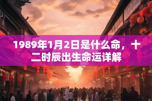 1989年1月2日是什么命,十二时辰出生命运详解 1989年1月2日是什么命,十二时辰出生命运详解