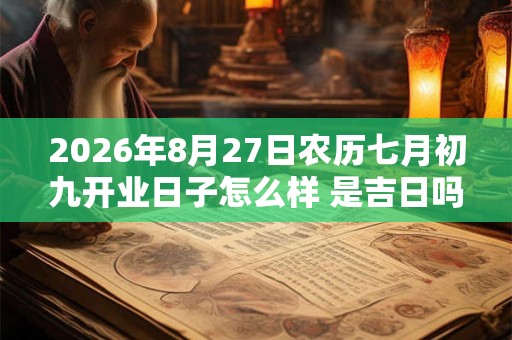 2026年8月27日农历七月初九开业日子怎么样 是吉日吗 2026年8月27日农历七月初九开业日子怎么样 是吉日吗
