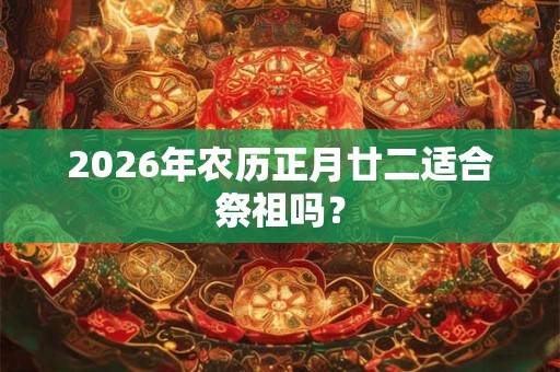 2026年农历正月廿二适合祭祖吗? 2026年农历正月廿二适合祭祖吗?