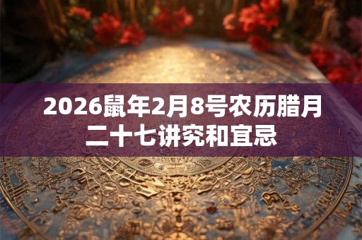 2026鼠年2月8号农历腊月二十七讲究和宜忌 2026鼠年2月8号农历腊月二十七讲究和宜忌
