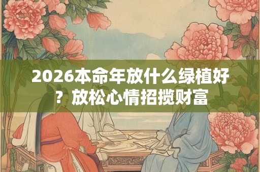2026本命年放什么绿植好?放松心情招揽财富 2026本命年放什么绿植好?放松心情招揽财富