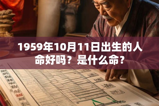 1959年10月11日出生的人命好吗？是什么命？
