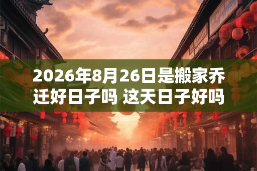2026年8月26日是搬家乔迁好日子吗 这天日子好吗 2026年8月26日是搬家乔迁好日子吗 这天日子好吗