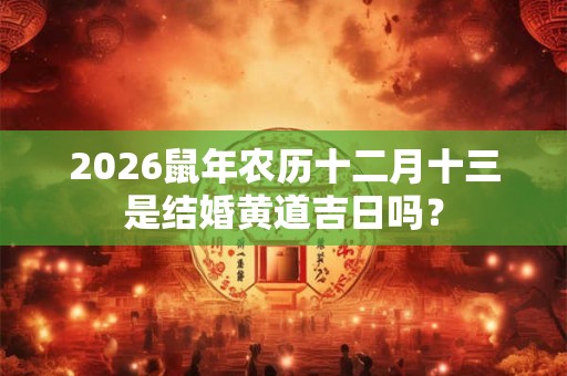 2026鼠年农历十二月十三是结婚黄道吉日吗? 2026鼠年农历十二月十三是结婚黄道吉日吗?