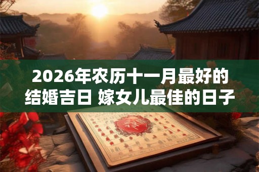 2026年农历十一月最好的结婚吉日 嫁女儿最佳的日子 2026年农历十一月最好的结婚吉日 嫁女儿最佳的日子
