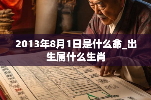 2013年8月1日是什么命_出生属什么生肖 2013年8月1日是什么命_出生属什么生肖