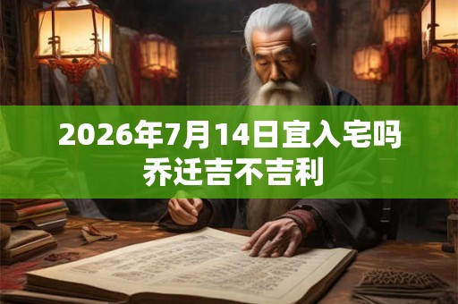 2026年7月14日宜入宅吗 乔迁吉不吉利 2026年7月14日宜入宅吗 乔迁吉不吉利