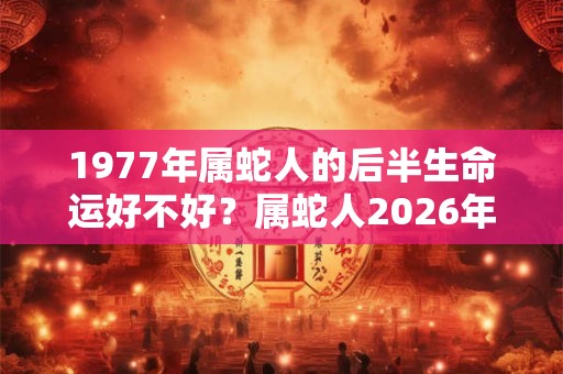 1977年属蛇人的后半生命运好不好?属蛇人2026年两喜缠身 1977年属蛇人的后半生命运好不好?属蛇人2026年两喜缠身