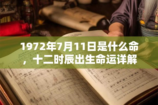 1972年7月11日是什么命，十二时辰出生命运详解