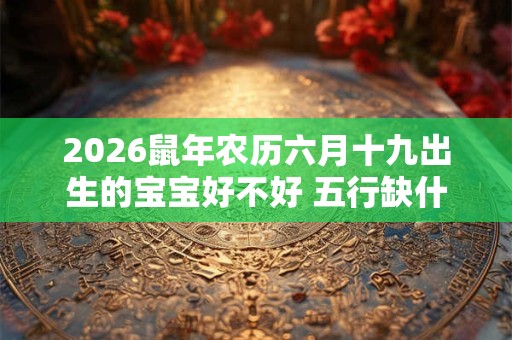 2026鼠年农历六月十九出生的宝宝好不好 五行缺什么