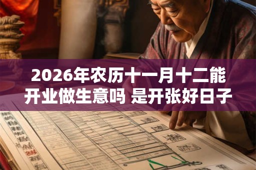 2026年农历十一月十二能开业做生意吗 是开张好日子吗