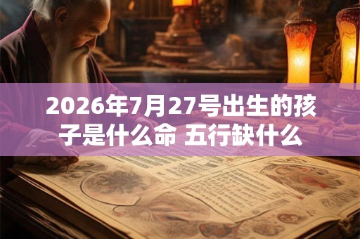 2026年7月27号出生的孩子是什么命 五行缺什么