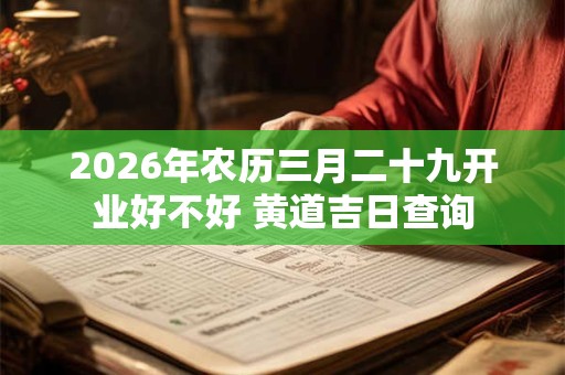2026年农历三月二十九开业好不好 黄道吉日查询 2026年农历三月二十九开业好不好 黄道吉日查询