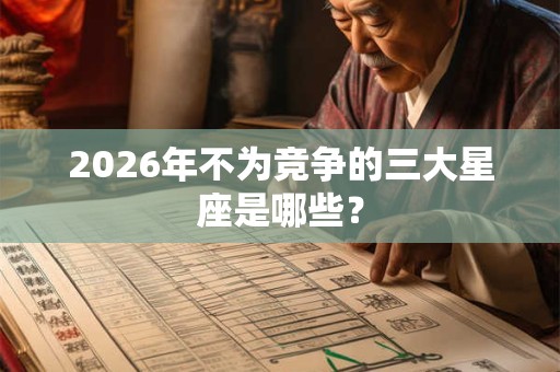 2026年不为竞争的三大星座是哪些? 2026年不为竞争的三大星座是哪些?