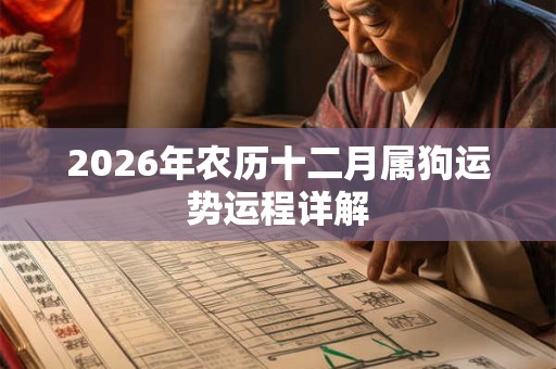 2026年农历十二月属狗运势运程详解 2026年农历十二月属狗运势运程详解