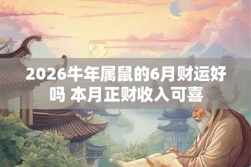 2026牛年属鼠的6月财运好吗 本月正财收入可喜 2026牛年属鼠的6月财运好吗 本月正财收入可喜