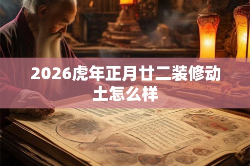 2026虎年正月廿二装修动土怎么样 2026虎年正月廿二装修动土怎么样